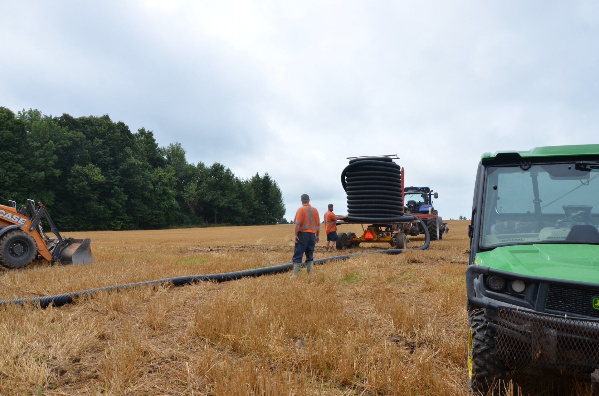 A photo of work in the fields at Huronview Demo Farm.